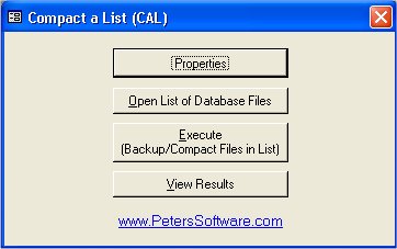 Backup and compact a list of MS Access files